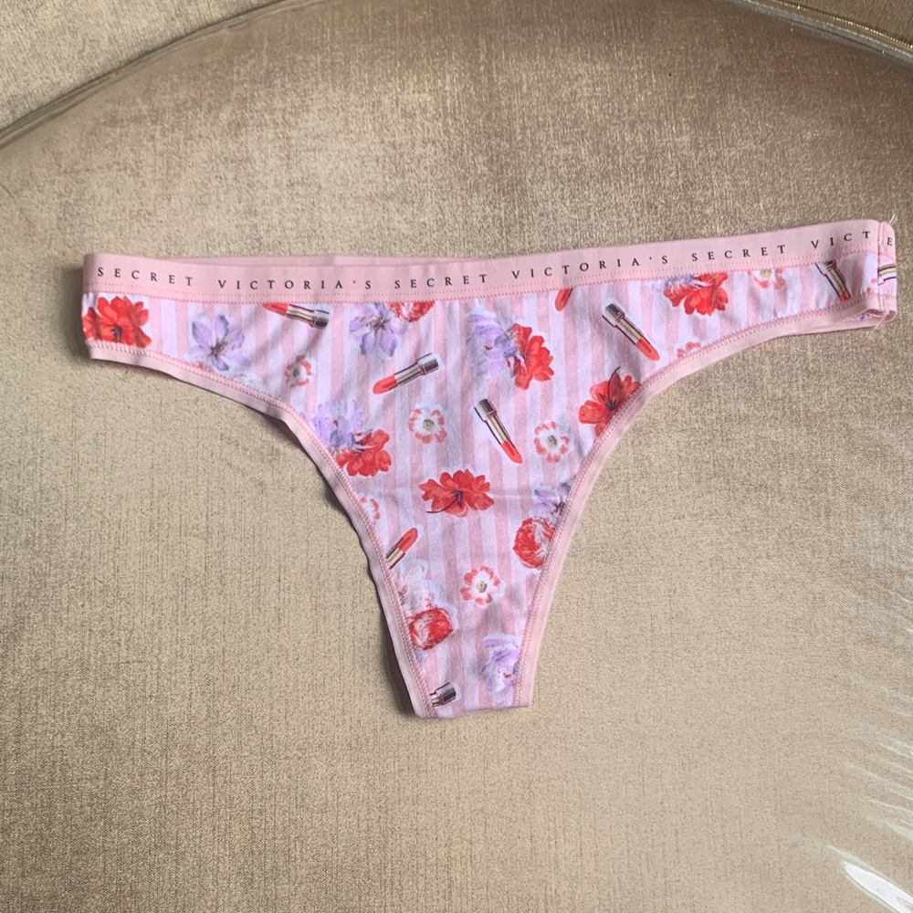 Victoria's Secret  Pink and Red Patterned thong